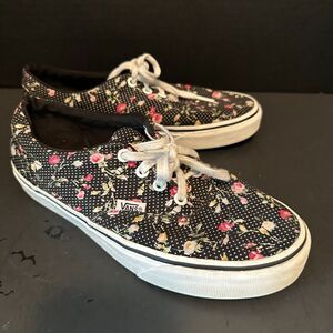 VANS Women's Doheny VN721356 Lace Up Sneaker Size 7.5 Floral Skate/Surf